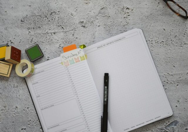 犬用品の説明書やサイズ情報をまとめるノートのイメージ